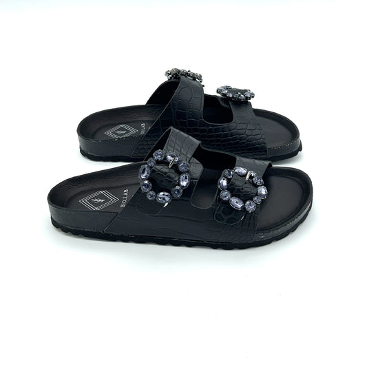 BIO.LAB Ciabatte Pelle Cocco Nero