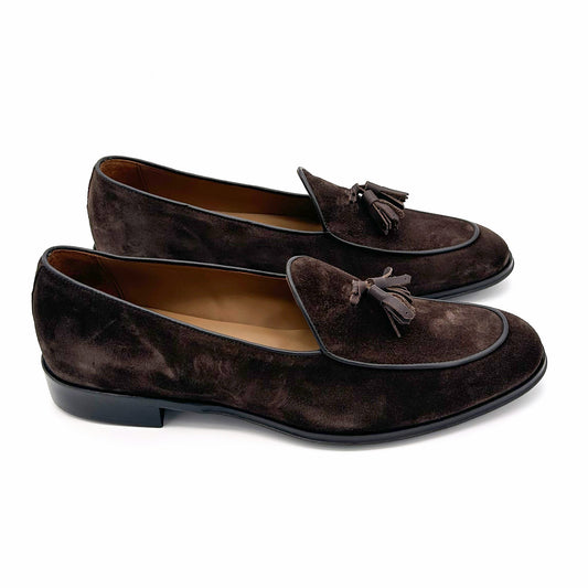 DOGE Mocassini Belgian Loafers Nappine Pelle Scamosciata