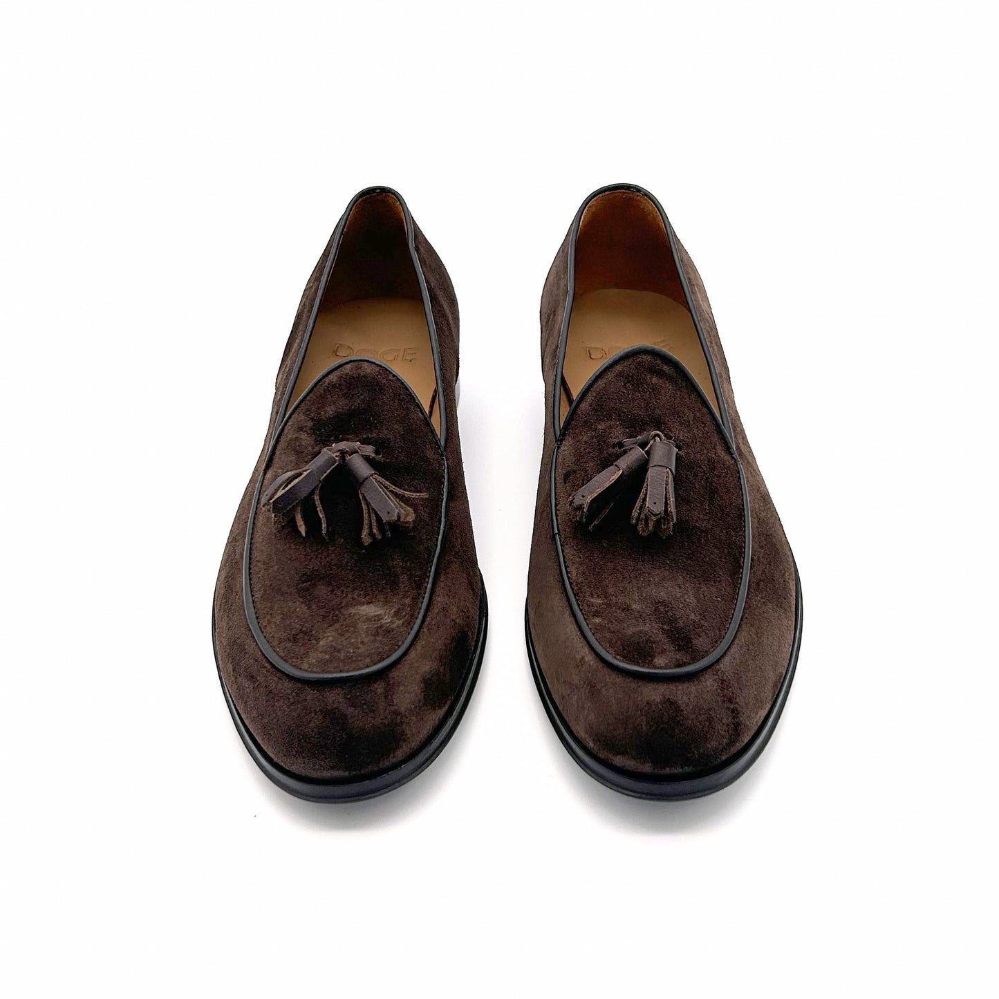DOGE Mocassini Belgian Loafers Nappine Pelle Scamosciata