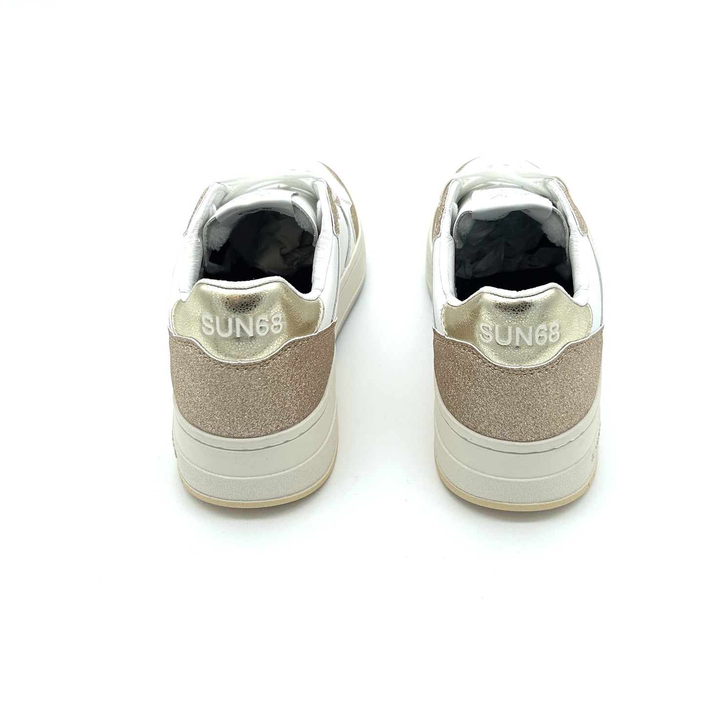 SUN68 Sneakers Pelle e Suede Glitter