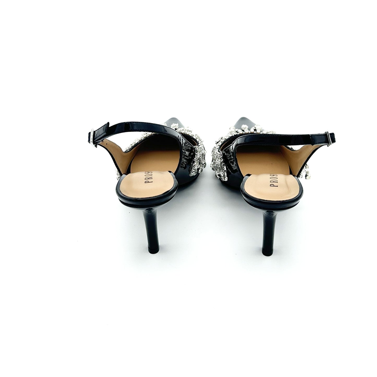 PROSPERINE Slingback Pelle Verniciata e Swarovski