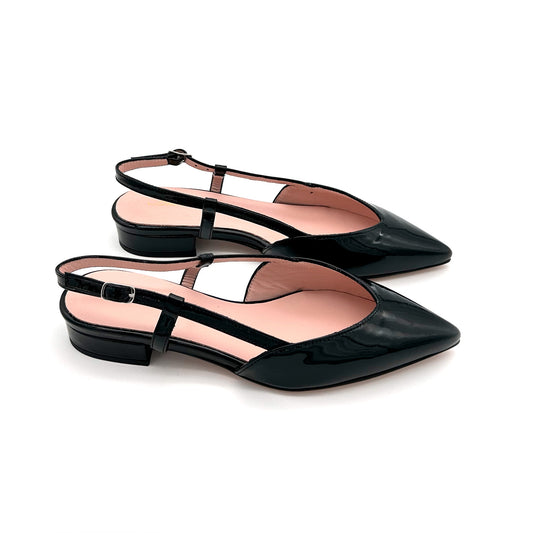 ANNA F. Slingback Pelle Vernice