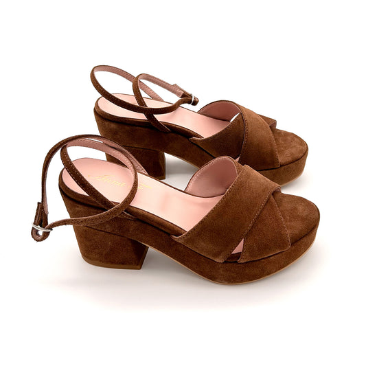 ANNA F. Sandali Plateau Pelle Scamosciata