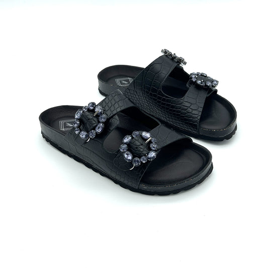 BIO.LAB Ciabatte Pelle Cocco Nero