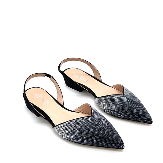 ETÉRA Slingback Raso Strass