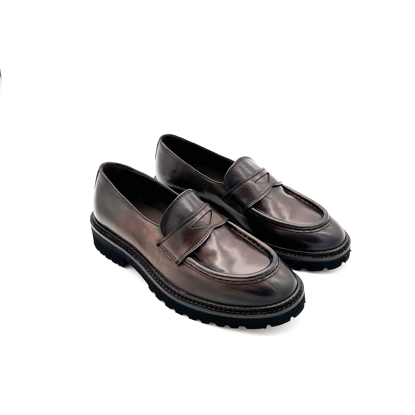 ETÈRA Mocassini Pelle Fondo Roccia