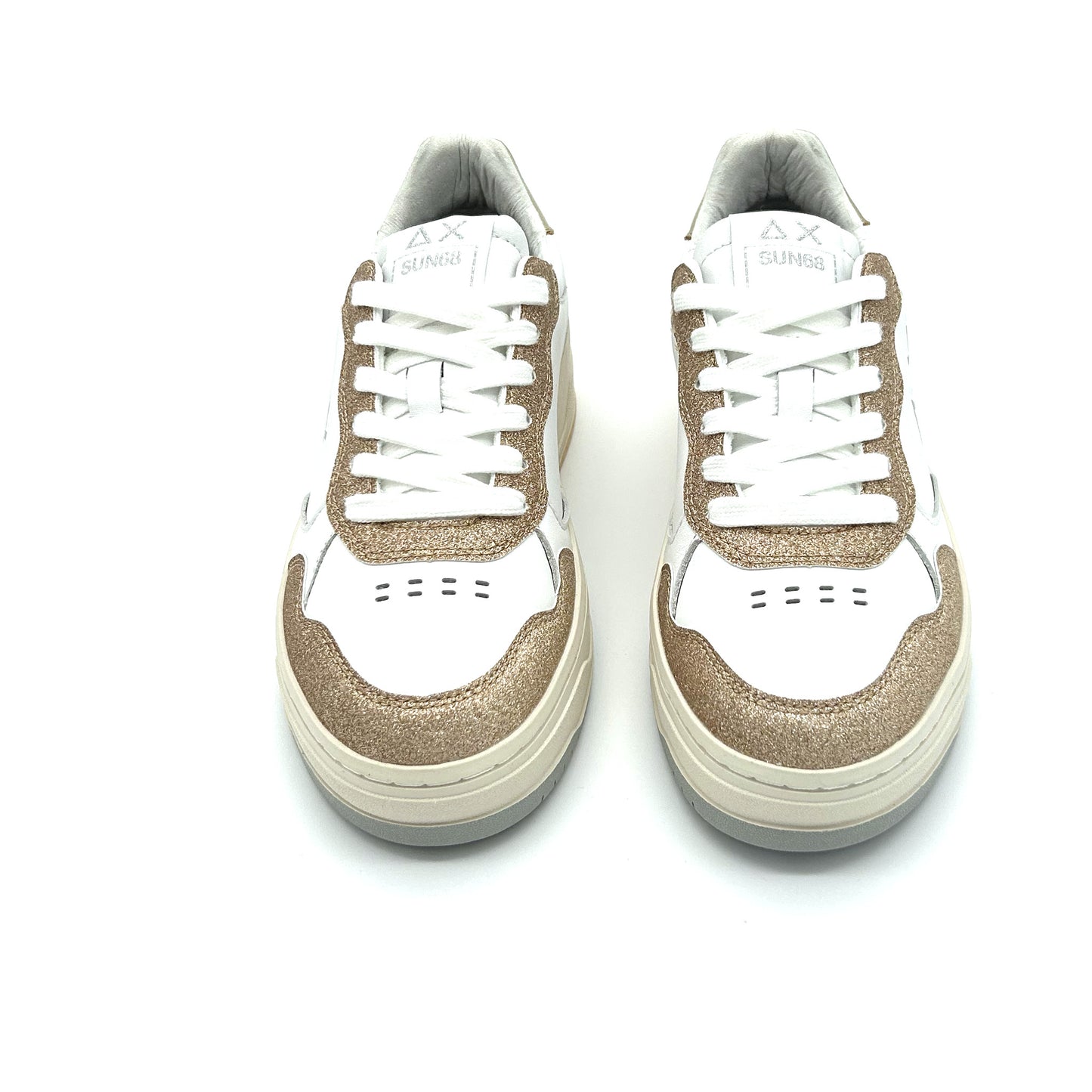 SUN68 Sneakers Pelle e Suede Glitter