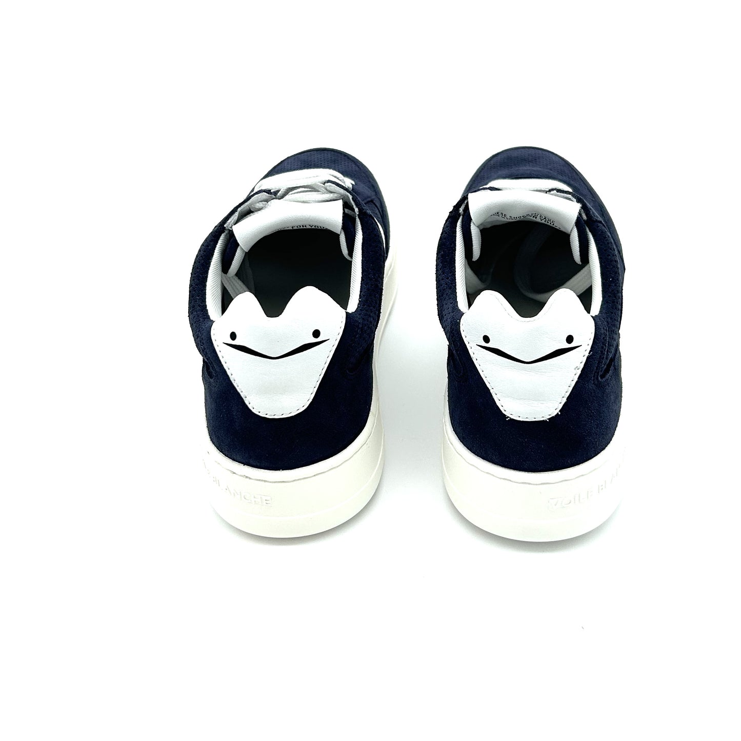 Voile Blanche Sneakers Suede Perforato e Pelle