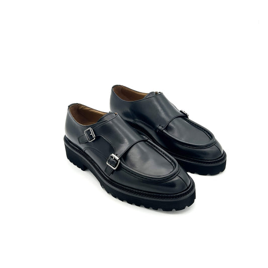 DOGE Doppia Fibbia Pelle Fondo Roccia