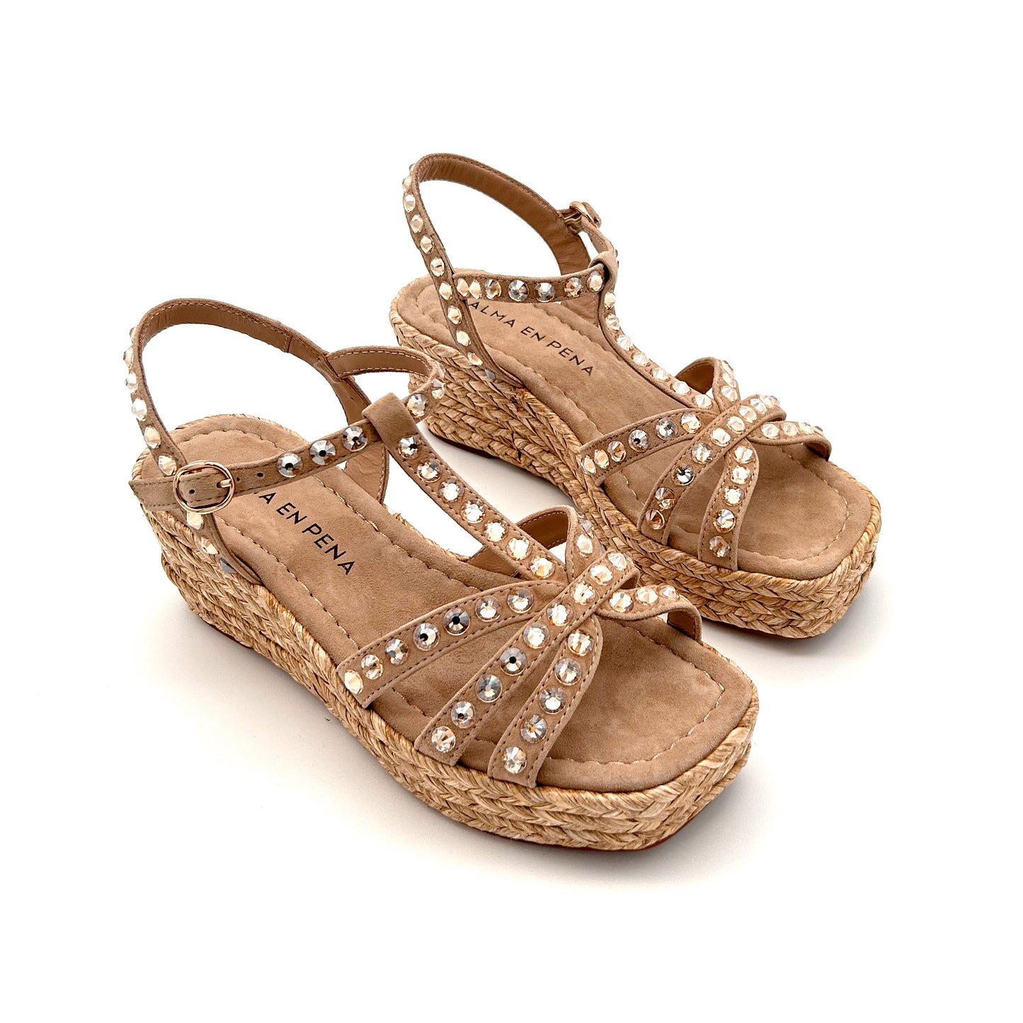 ALMA EN PENA Espadrillas Strass Pelle Scamosciata