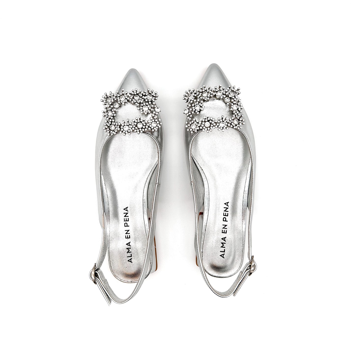 ALMA EN PENA Slingback Pelle Laminata